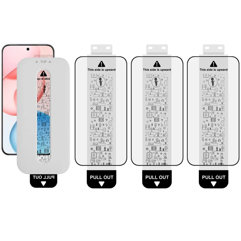 IMAK 3Pcs For Honor 400 5G (Global) / 400 Pro 5G (Global) Tempered Glass Full Screen Protector Full Glue Film with Dust-free Installation Tool (Fingerprint Unlock) - Black - 1