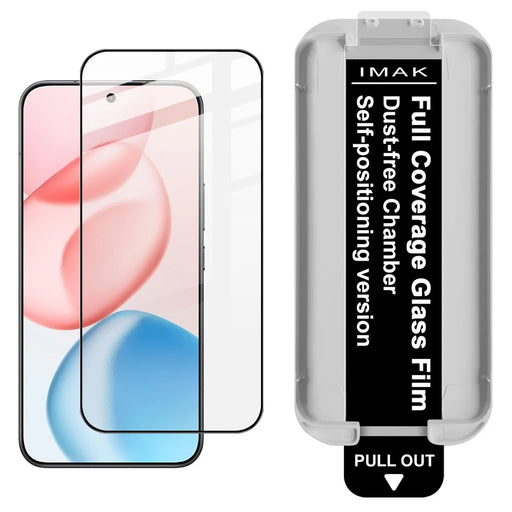 IMAK 3Pcs For Honor 400 5G (Global) / 400 Pro 5G (Global) Tempered Glass Full Screen Protector Full Glue Film with Dust-free Installation Tool (Fingerprint Unlock) - Black - 2