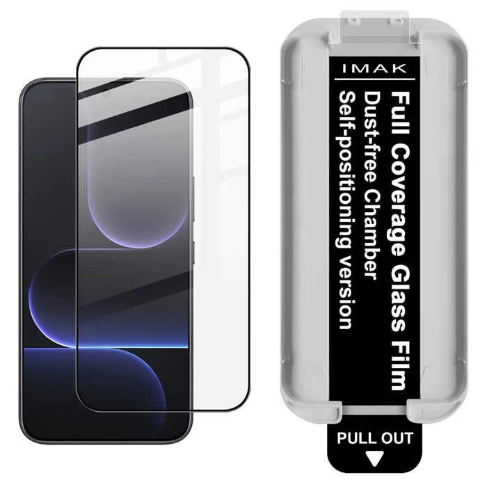 IMAK 3Pcs For Honor 500 5G / 500 Pro 5G Tempered Glass Full Screen Protector Full Glue Film with Dust-free Installation Tool (Fingerprint Unlock) - Black - 2