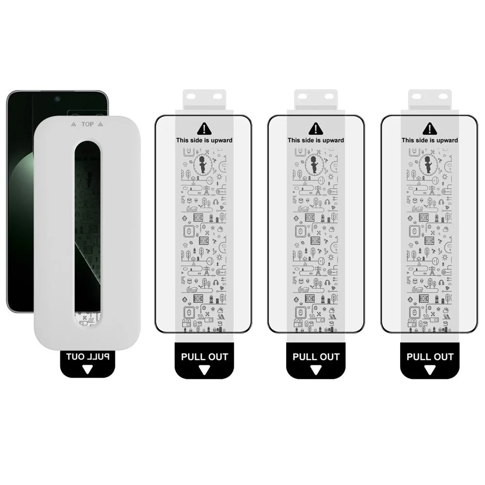 IMAK 3Pcs For Honor GT Tempered Glass Full Screen Protector Full Glue Film with Dust-free Installation Tool (Fingerprint Unlock) - Black - 1