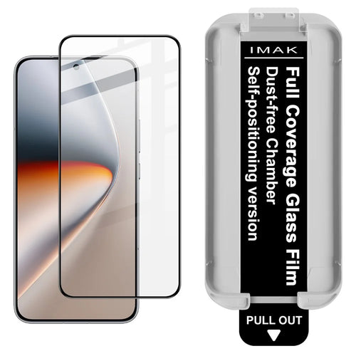 IMAK For Honor GT Pro Tempered Glass Full Screen Protector Full Glue Film with Dust-free Installation Tool (Fingerprint Unlock) - Black - 1