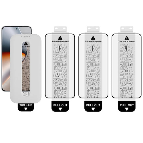 IMAK 3Pcs For Honor GT Pro Tempered Glass Full Screen Protector Full Glue Film with Dust-free Installation Tool (Fingerprint Unlock) - Black - 1
