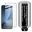 IMAK 3Pcs For Honor Magic8 5G Tempered Glass Full Screen Protector Full Glue Film with Dust-free Installation Tool (Fingerprint Unlock) - Black - 2