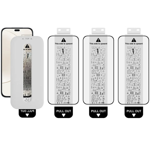 IMAK 3Pcs Tempered Glass Full Screen Protector for Huawei Hi Enjoy 80 Pro / Honor X70i / X60i 5G / X50i+ 5G / X8b 4G Full Glue Film with Dust-free Installation Tool - Black - 1