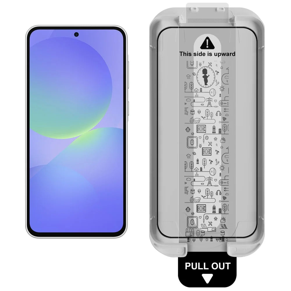 IMAK For Samsung Galaxy A35 5G / A55 5G Tempered Glass Full Screen Protector Full Glue Film with Dust-free Installation Tool (Fingerprint Unlock) - Black - 2