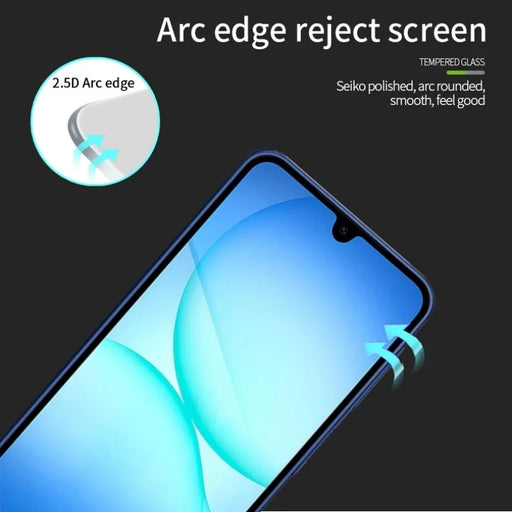 PINWUYO For Samsung Galaxy A27 5G Tempered Glass Film  JK Series-2 9H Full Glue Full Screen Protector - Black - 2
