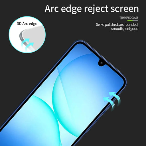 MOFI For Samsung Galaxy A27 5G Screen Protector  9H 3D Curved Full Glue Full Coverage Tempered Glass Film - Black - 2