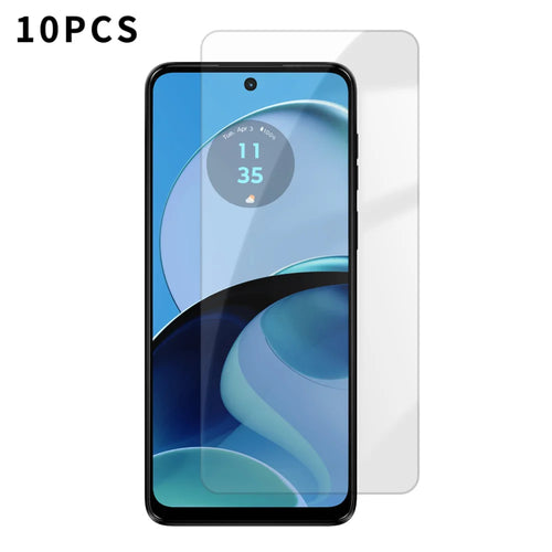 For Motorola Moto G14 4G 10Pcs HD Screen Protector High Aluminium-silicon Anti-fingerprint Tempered Glass Film (Not Complete Covering) - As Shown - 1