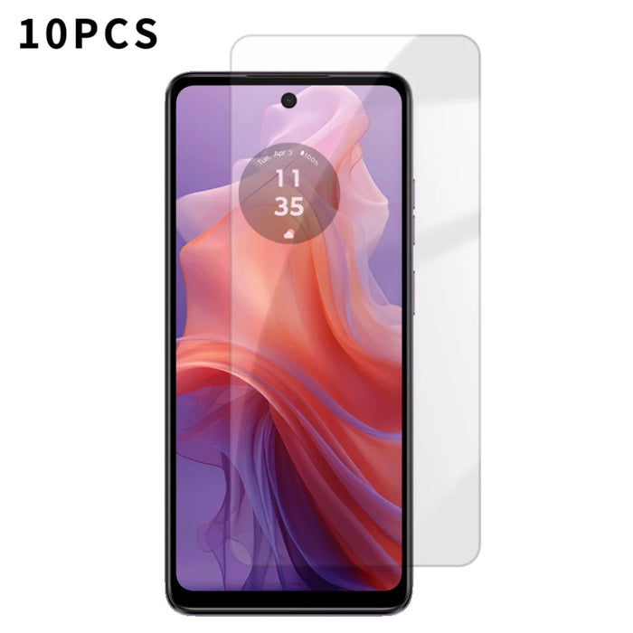 For Motorola Moto E14 4G 10Pcs HD Screen Protector High Aluminium-silicon Anti-fingerprint Tempered Glass Film (Not Complete Covering) - As Shown - 1