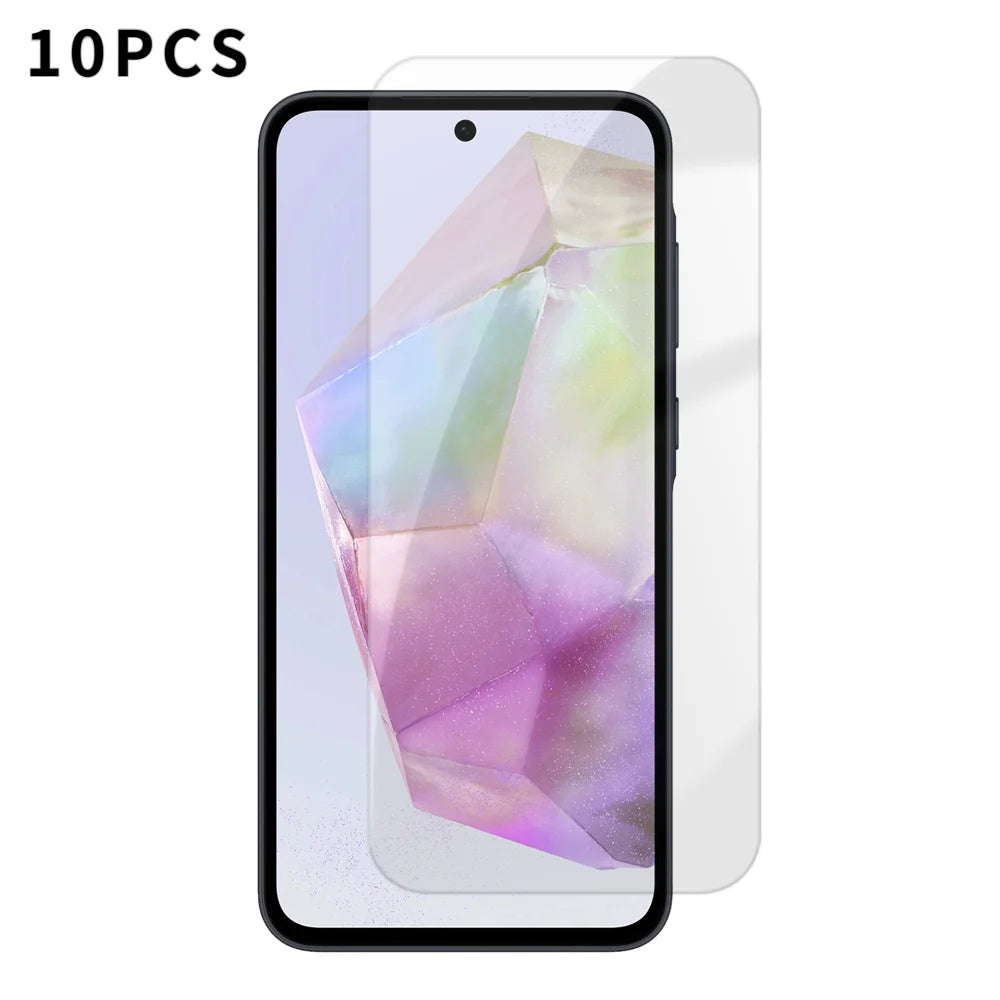 For Samsung Galaxy A35 5G 10Pcs HD Screen Protector High Aluminium-silicon Anti-fingerprint Tempered Glass Film (Not Complete Covering) - As Shown - 1