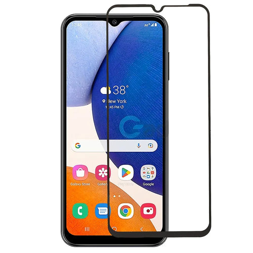 Silk Printing Tempered Glass Film for Samsung Galaxy A14 5G / A14 4G Anti-explosion HD Clear Full Screen Protector (Full Glue) - 1