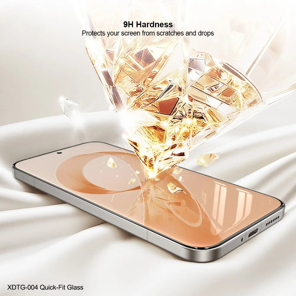 XUNDD XDTG-004 For Samsung Galaxy A57 5G Full Screen Protector Full Glue 0.33MM 2.5D HD High Aluminium Silicon Glass Film with Dust Removal Tool - Transparent - 2