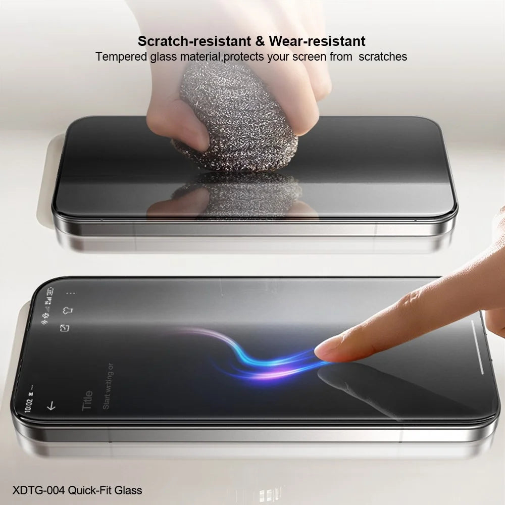 XUNDD XDTG-004 For Samsung Galaxy A57 5G Full Screen Protector Full Glue 0.33MM 2.5D HD High Aluminium Silicon Glass Film with Dust Removal Tool - Transparent - 4