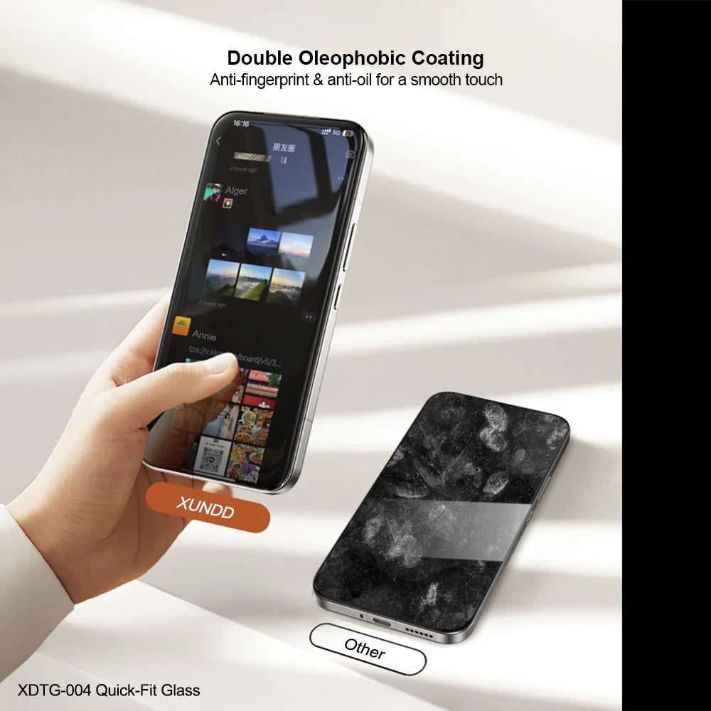 XUNDD XDTG-004 For Samsung Galaxy A57 5G Full Screen Protector Full Glue 0.33MM 2.5D HD High Aluminium Silicon Glass Film with Dust Removal Tool - Transparent - 5