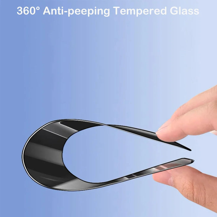 For Samsung Galaxy Z Fold4 5G 10Pcs Anti-Spy Full Screen Protector 360 Degree Privacy High Aluminium-silicon Glass Film - Black - 2