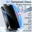 For iPhone 15 Pro 10Pcs Anti-Spy Full Screen Protector 360 Degree Privacy High Aluminium-silicon Glass Film - Black - 5