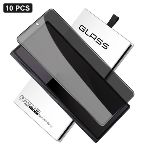 For Samsung Galaxy Z Fold7 5G 10Pcs Anti-Spy Full Screen Protector 360 Degree Privacy High Aluminium-silicon Glass Film - Black - 1