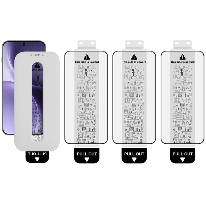 IMAK 3Pcs For vivo X300 5G Tempered Glass Full Screen Protector Full Glue Film with Dust-free Installation Tool (Fingerprint Unlock) - 1