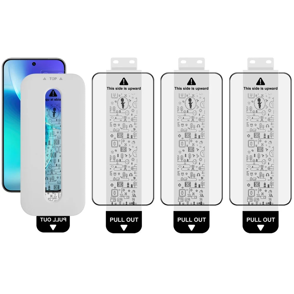 IMAK 3Pcs For  vivo X300 Pro 5G Tempered Glass Full Screen Protector Full Glue Film with Dust-free Installation Tool (Fingerprint Unlock) - 1
