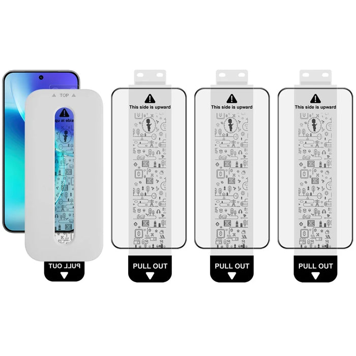 IMAK 3Pcs For  vivo X300 Pro 5G Tempered Glass Full Screen Protector Full Glue Film with Dust-free Installation Tool (Fingerprint Unlock) - 1