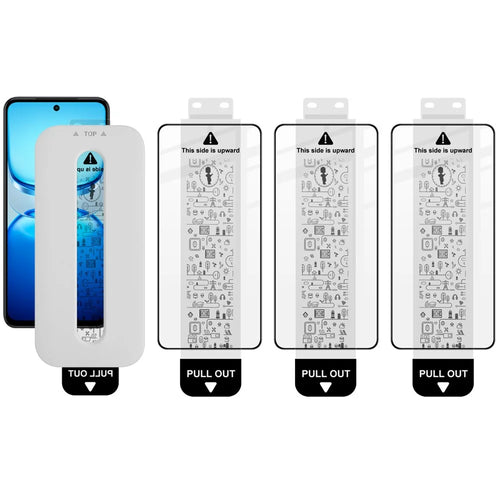 IMAK 3Pcs For vivo iQOO Z10x 5G Tempered Glass Full Screen Protector Full Glue Film with Dust-free Installation Tool - Black - 1