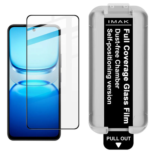 IMAK 3Pcs For vivo iQOO Z10x 5G Tempered Glass Full Screen Protector Full Glue Film with Dust-free Installation Tool - Black - 2