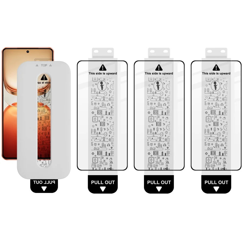 IMAK 3Pcs Tempered Glass For vivo Y300 GT 5G  /  iQOO Z10 Turbo 5G  /  iQOO Z10 Turbo Pro 5G Full Screen Protector Full Glue Film with Dust-free Installation Tool (Fingerprint Unlock) - 1