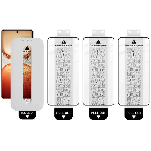 IMAK 3Pcs Tempered Glass For vivo Y300 GT 5G  /  iQOO Z10 Turbo 5G  /  iQOO Z10 Turbo Pro 5G Full Screen Protector Full Glue Film with Dust-free Installation Tool (Fingerprint Unlock) - 1