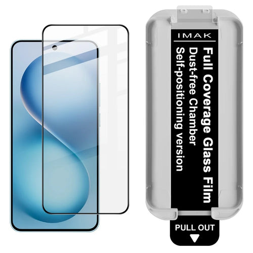 IMAK Tempered Glass For vivo S30 5G  /  S20 5G Full Screen Protector Full Glue Film with Dust-free Installation Tool (Fingerprint Unlock) - Black - 1