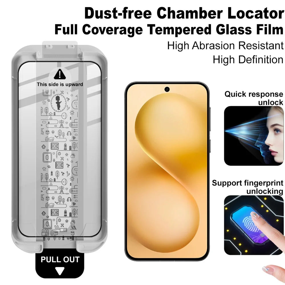 IMAK For vivo S30 Pro mini 5G Tempered Glass Full Screen Protector Full Glue Film with Dust-free Installation Tool (Fingerprint Unlock) - Black - 2