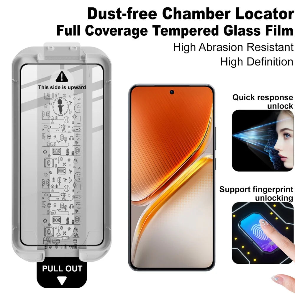 IMAK Tempered Glass For vivo iQOO Neo10 5G  /  iQOO Neo10 Pro 5G Full Screen Protector Full Glue Film with Dust-free Installation Tool (Fingerprint Unlock) - 2