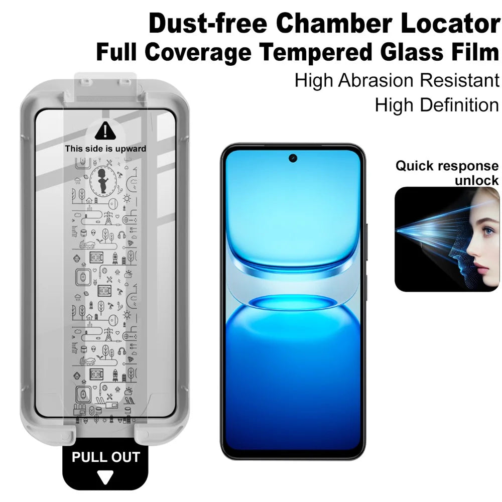 IMAK For vivo iQOO Z10x 5G Tempered Glass Full Screen Protector Full Glue Film with Dust-free Installation Tool - 2