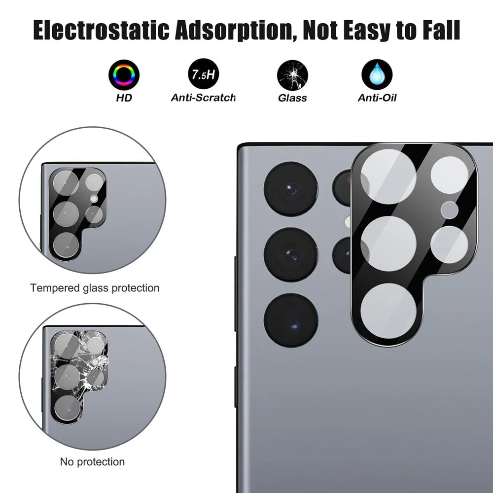 For Samsung Galaxy S23 Ultra HD Tempered Glass Shatter-Proof Ultra Clear Camera Lens Protector Film - 2