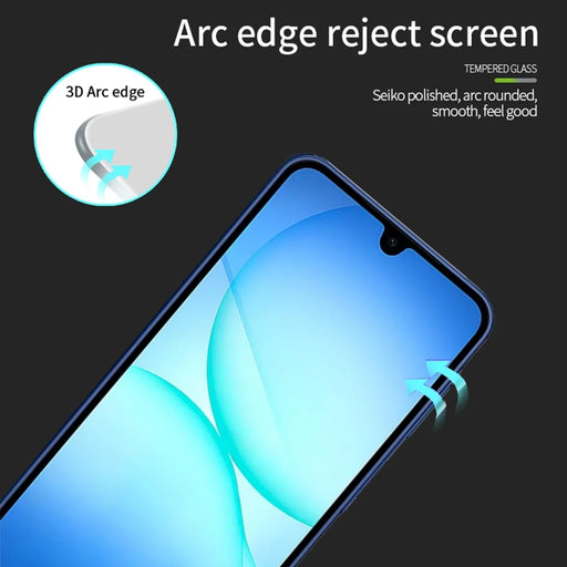 PINWUYO For Samsung Galaxy A27 5G Tempered Glass Film  Explosion-proof 9H 3D Full Glue Full Screen Protector - Black - 2