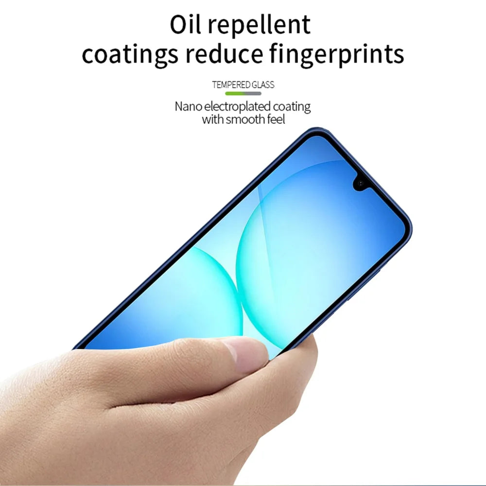 PINWUYO For Samsung Galaxy A27 5G Tempered Glass Film  Explosion-proof 9H 3D Full Glue Full Screen Protector - Black - 4
