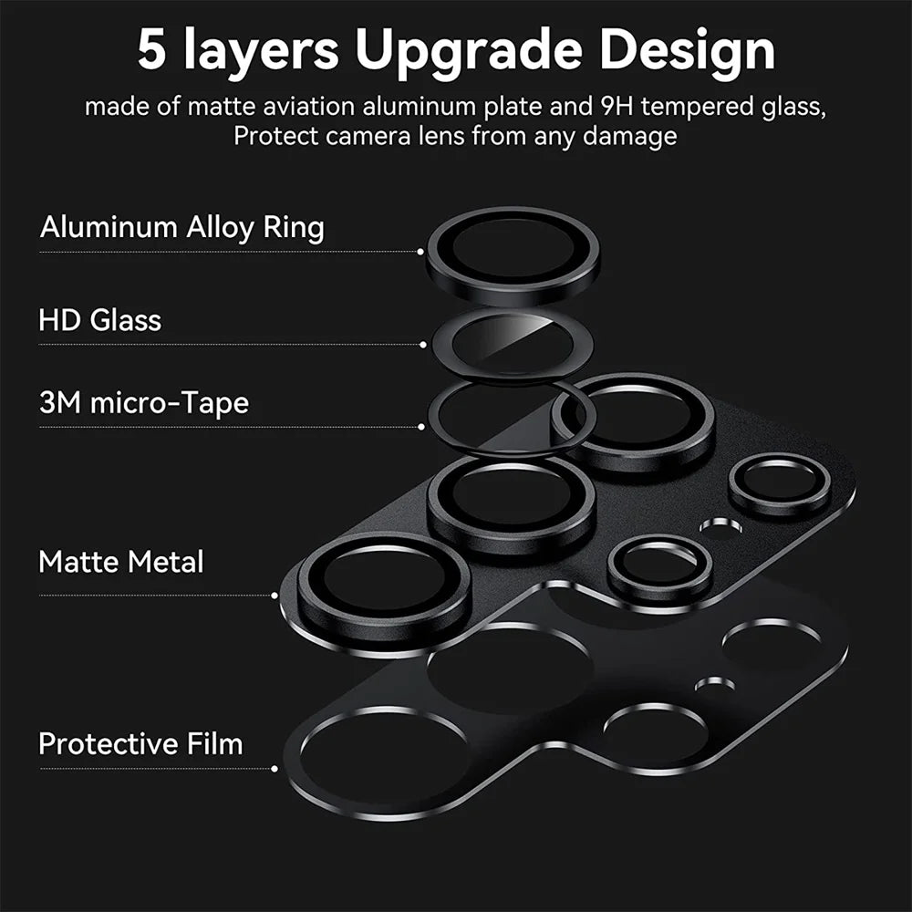 ENKAY HAT PRINCE For Samsung Galaxy S26 Ultra   Camera Lens Protector Matte AR Metal + Tempered Glass Lens Film - Orange - 2