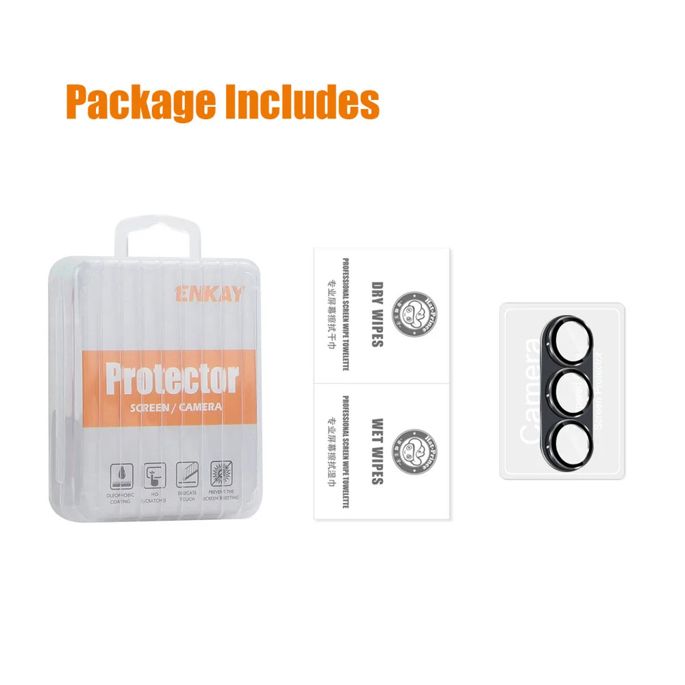 ENKAY HAT PRINCE For Samsung Galaxy S26 Ultra   Camera Lens Protector Matte AR Metal + Tempered Glass Lens Film - Orange - 6