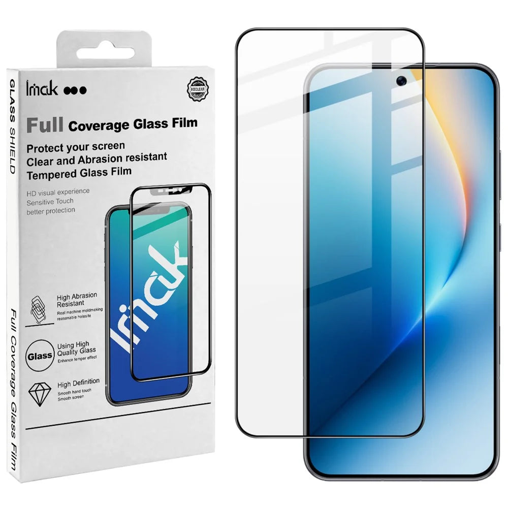 IMAK Pro+ Series For Honor Win 5G / Win RT 5G Screen Protector Full Coverage Tempered Glass Film (Fingerprint Unlock) - Black - 1