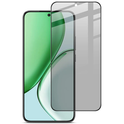 IMAK Privacy Screen Protector for Honor Win Turbo 5G / Magic8 Lite 5G / X9d 5G / X70 5G Anti Peep Full Cover Tempered Glass Film (Fingerprint Unlock) - Black - 1