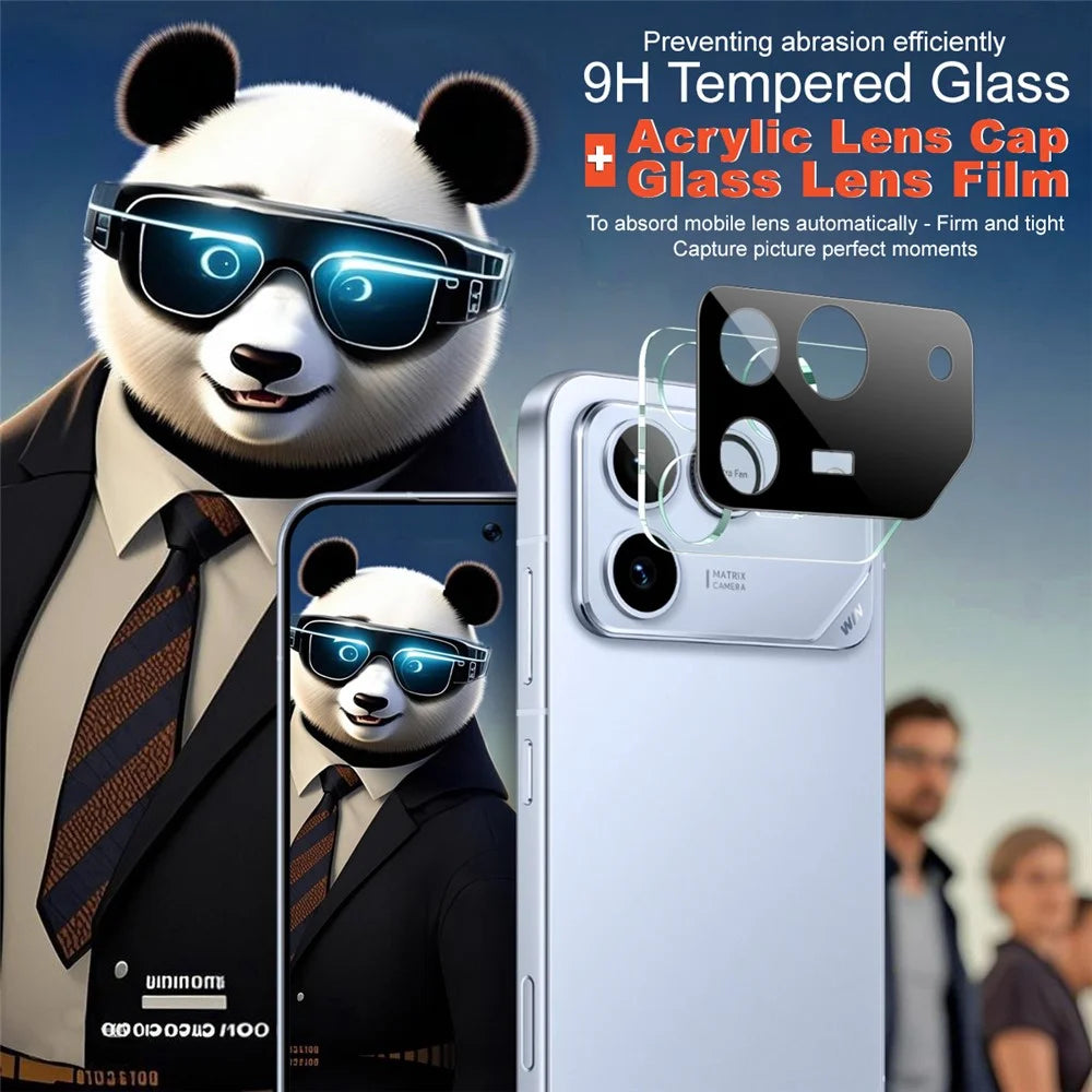 IMAK For Honor Win RT 5G Tempered Glass Full Cover Lens Film + Acrylic Cap - Black - 4