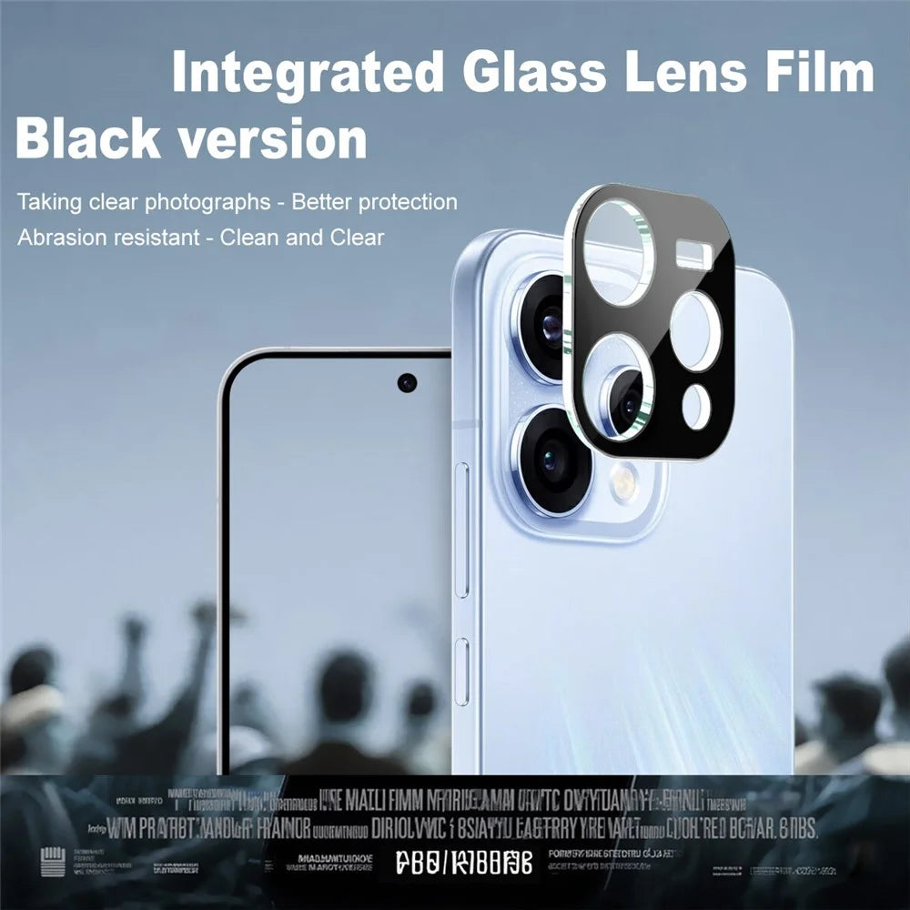 IMAK For Oppo Reno15 5G (Global) / Reno15c 5G (China) Tempered Glass Full Cover Lens Film + Acrylic Cap - Black - 3