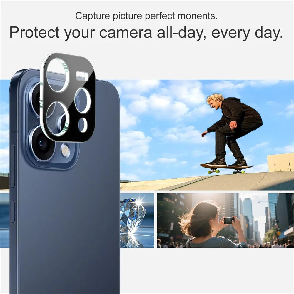 IMAK For Oppo Reno15 5G (Global) / Reno15c 5G (China) Tempered Glass Full Cover Lens Film + Acrylic Cap - Black - 5