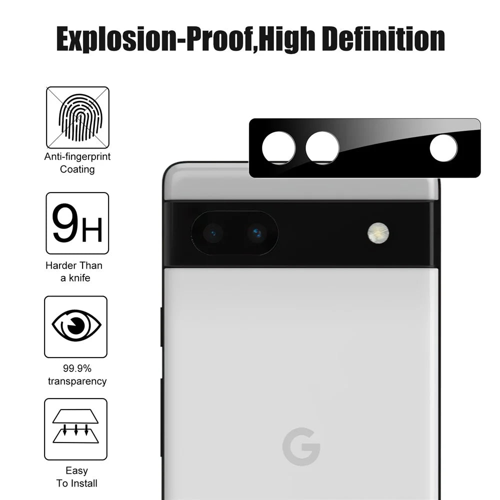 For Google Pixel 6a 5G Tempered Glass Ultra Clear Full Coverage Anti-explosion Camera Lens Protector Film - 3