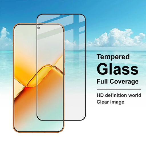 IMAK Pro+ Series For Honor Power2 5G Screen Protector Full Coverage Tempered Glass Film (Fingerprint Unlock) - Black - 2