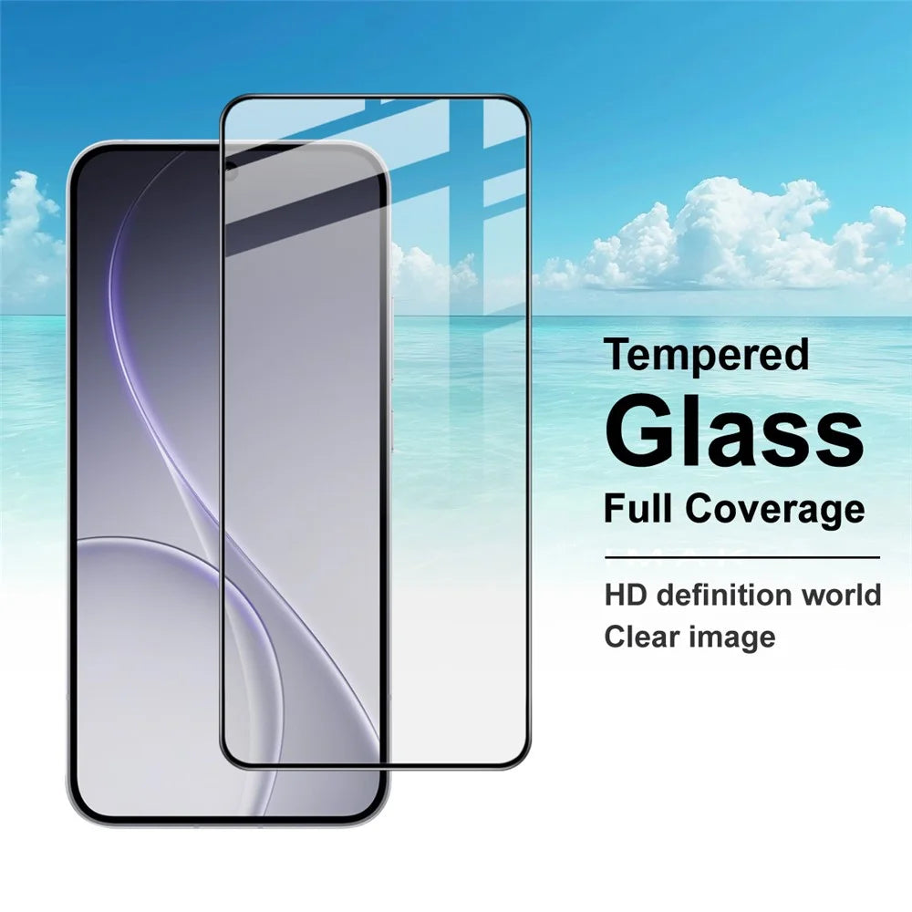 IMAK Pro+ Series For Oppo Reno15 F 5G Screen Protector Full Coverage Tempered Glass Film (Fingerprint Unlock) - Black - 7