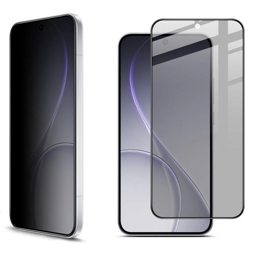 IMAK For Oppo Reno15 F 5G Privacy Screen Protector Anti Peep Full Cover Tempered Glass Film (Fingerprint Unlock) - Black - 1