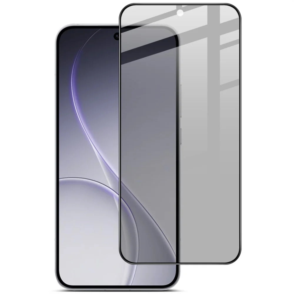 IMAK For Oppo Reno15 F 5G Privacy Screen Protector Anti Peep Full Cover Tempered Glass Film (Fingerprint Unlock) - Black - 2