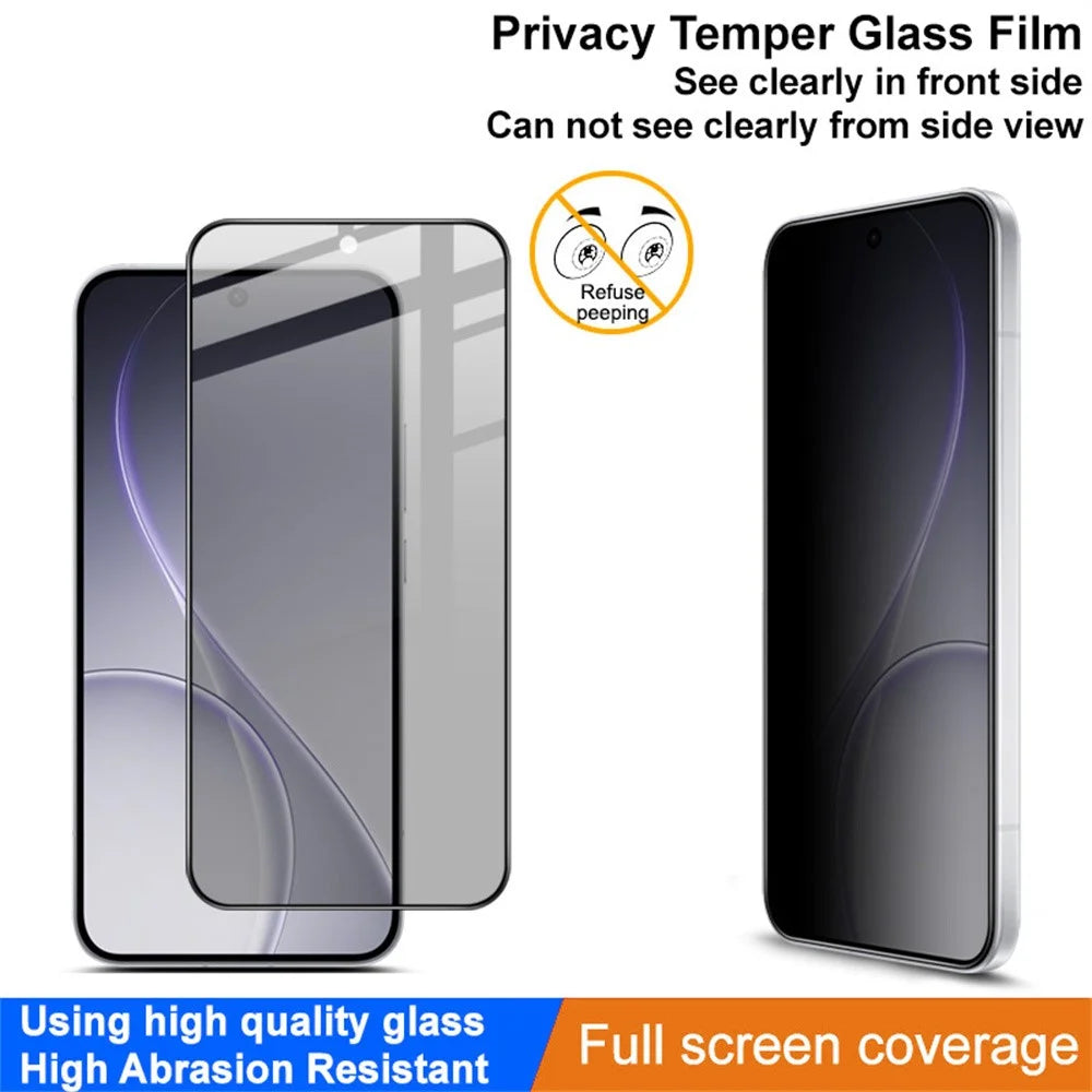 IMAK For Oppo Reno15 F 5G Privacy Screen Protector Anti Peep Full Cover Tempered Glass Film (Fingerprint Unlock) - Black - 4