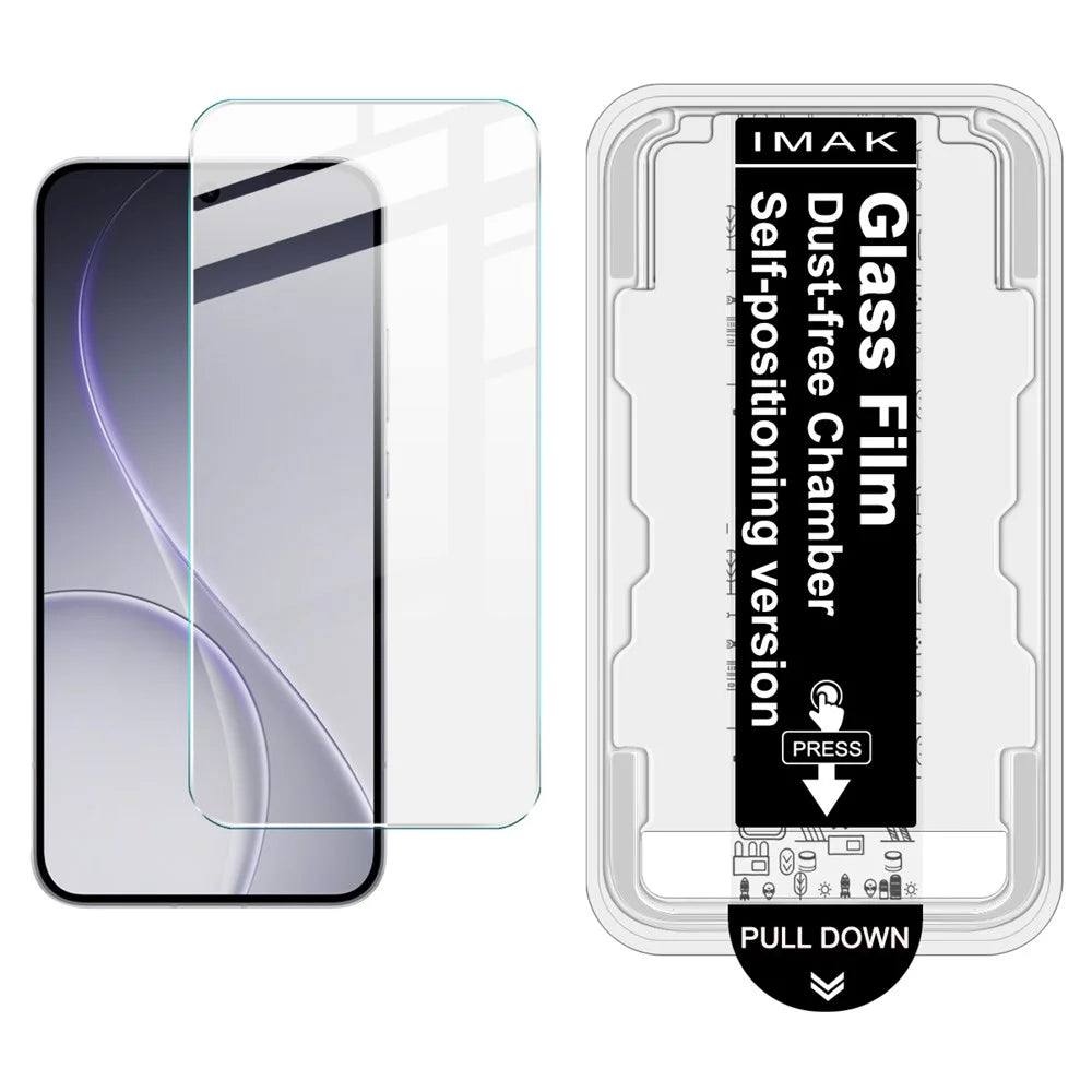 IMAK For Oppo Reno15 5G (Global) / Reno15c 5G (China) Tempered Glass Screen Protector with Dust-free Installation Tool (Fingerprint Unlock) (Not Complete Coverage) - Transparent - 1
