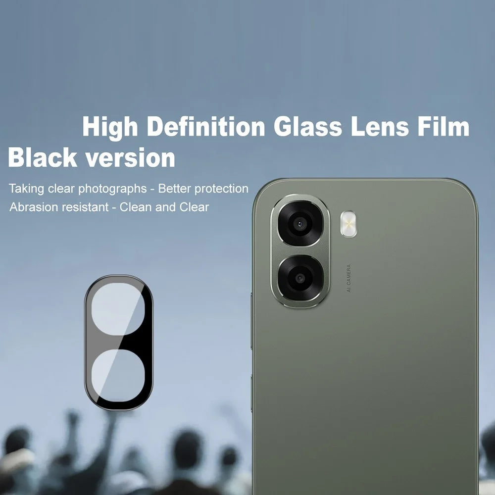 IMAK For Oppo A6x 4G / A6x 5G Camera Lens Protector Tempered Glass HD Clear Full Cover Lens Film - Black - 2